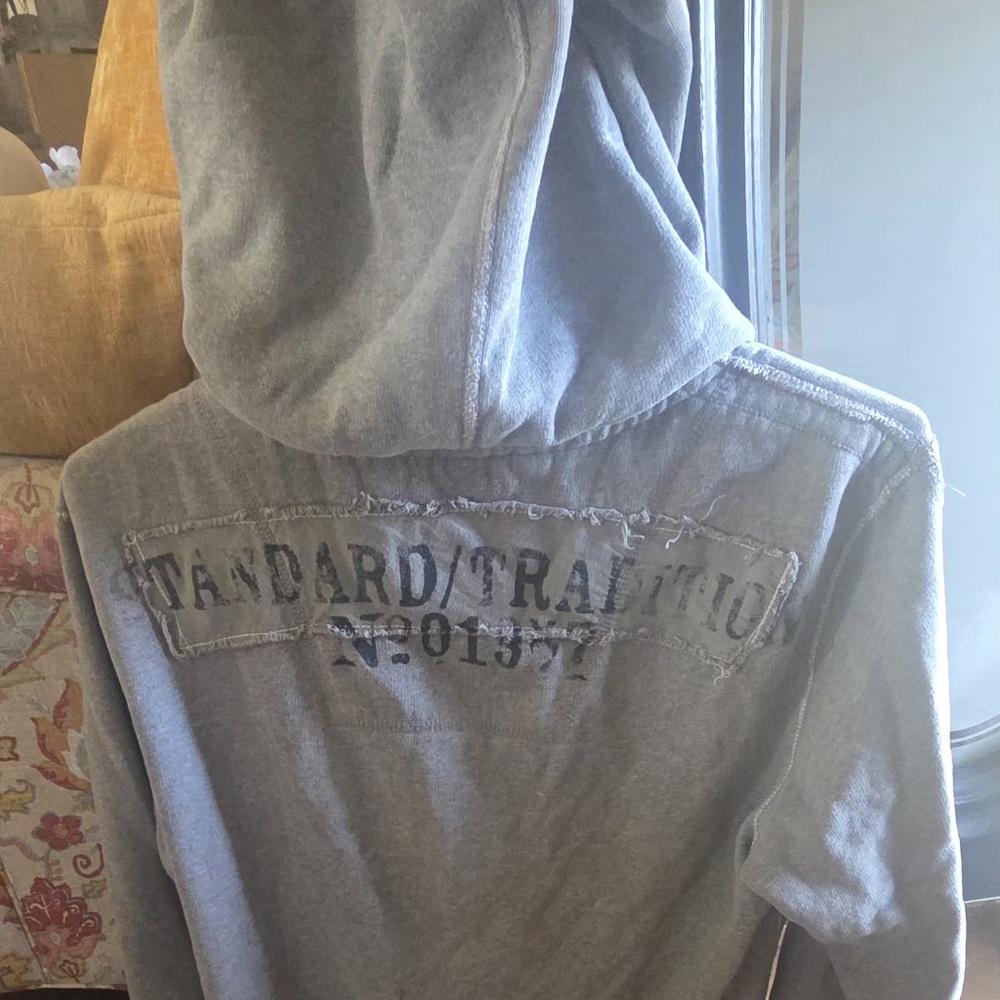 Vintage American Eagle Hooded Sweatshirt Jacket. Mens Size L. With Graphics.